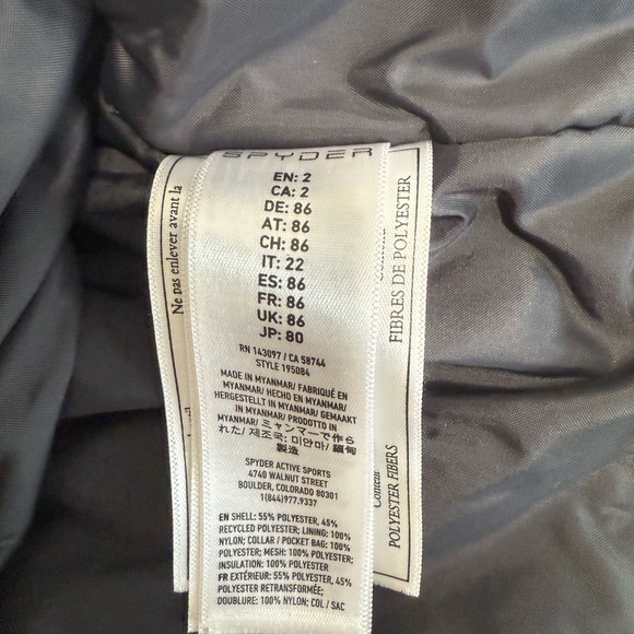 Spyder Blue and Green Hooded Jacket - Picture 4 of 5